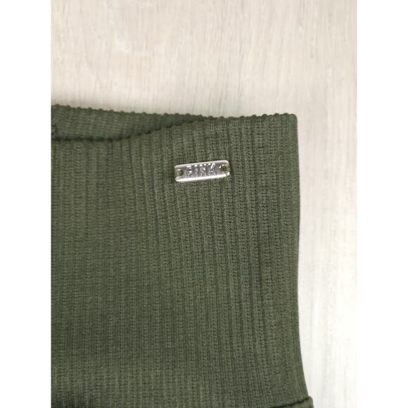 PINK Active Size S “I Am Strong” Olive Green Seamless High-Waisted Leggings - Picture 4 of 13